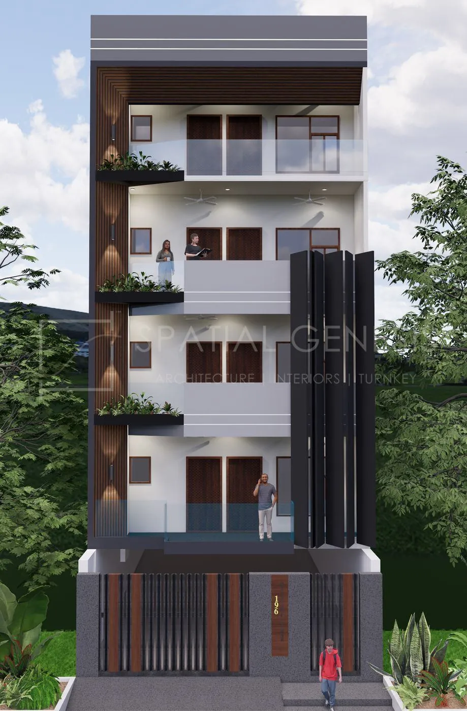 G+4 residential structure under construction, Dayanand Vihar, East Delhi — Spatial Genesis turnkey construction