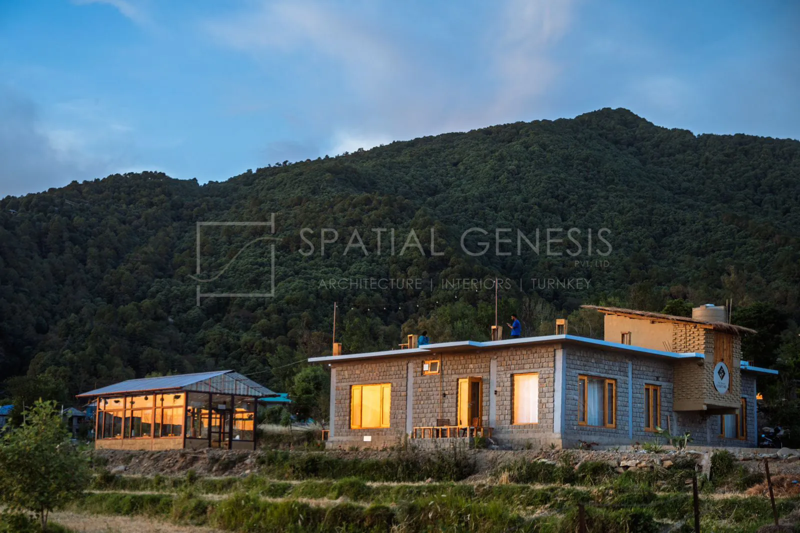 Winter Courtyard boutique Airbnb, Bir Himachal — Spatial Genesis hospitality architecture and turnkey construction